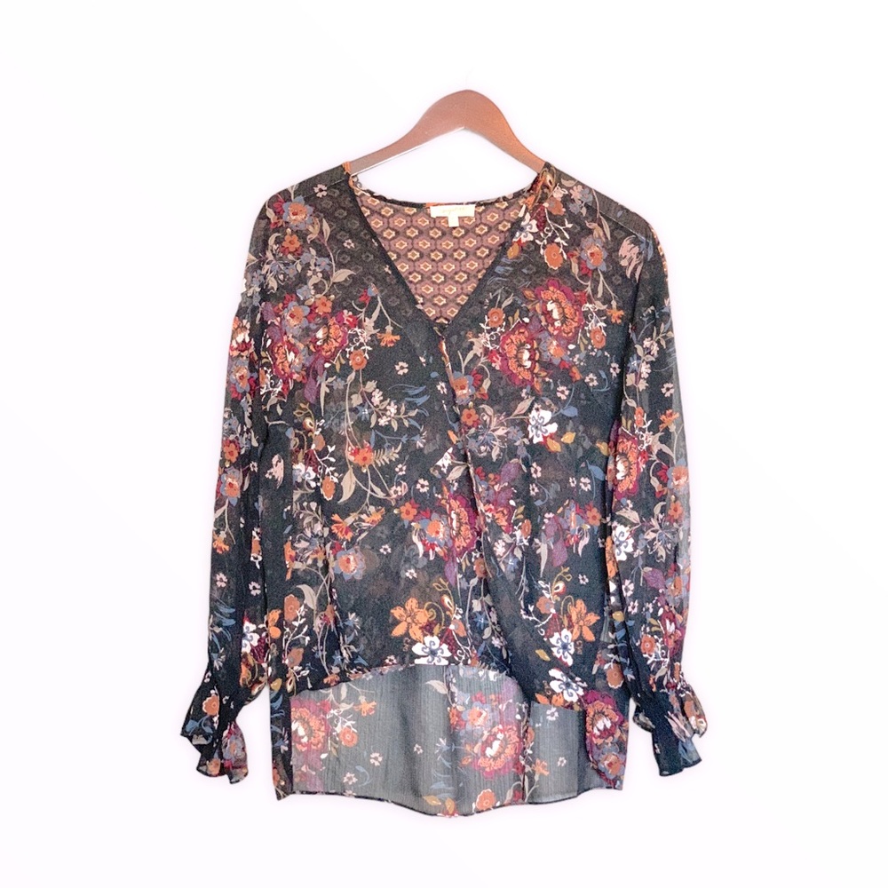 Mystree Sheer Floral Top